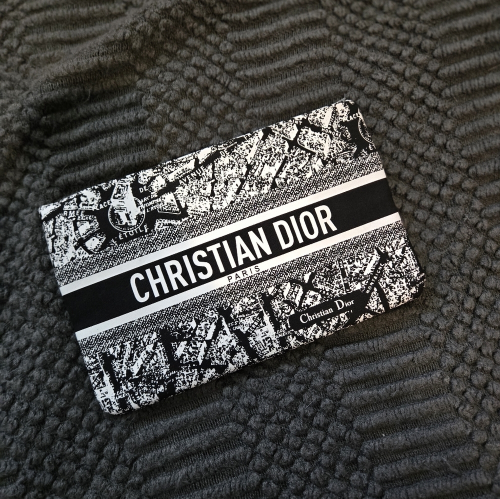 Christian Dior Black and White Canvas Pouch - Picture 2 of 5